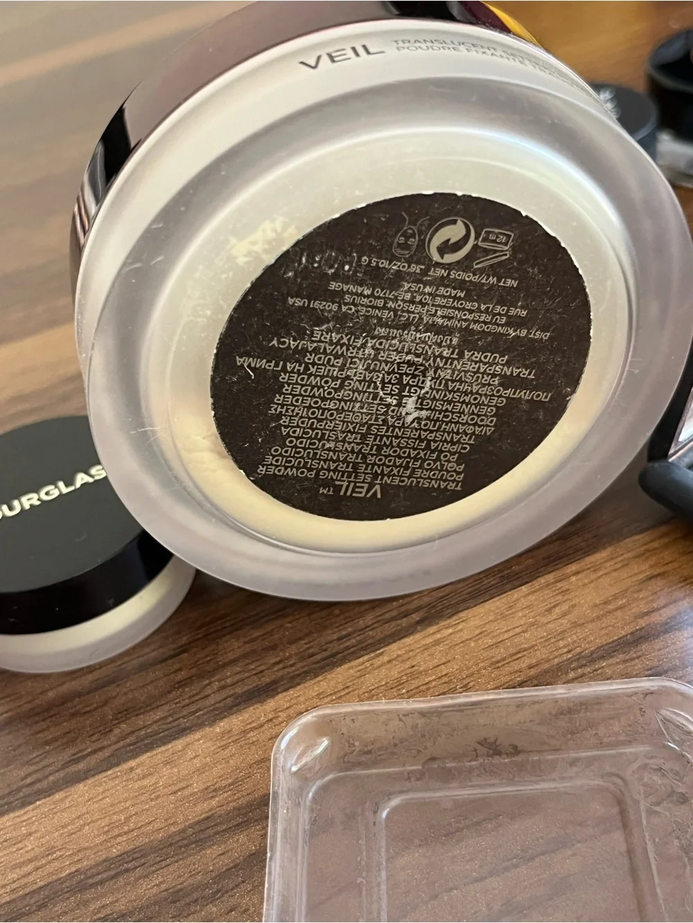 Set of cosmetics.Powder Veil Hourglass